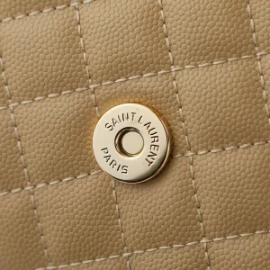 Saint Laurent LouLou Shoulder Bag Medium Beige Gold Hardware Exact Size Unknown 096