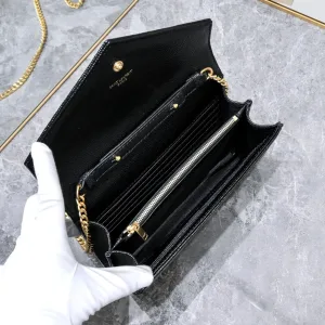Saint Laurent LouLou Shoulder Bag Medium Black Gold Hardware Exact Size Unknown 064
