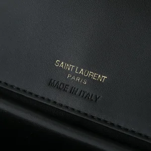 Saint Laurent LouLou Shoulder Bag Medium Black Gold Hardware Exact Size Unknown 082