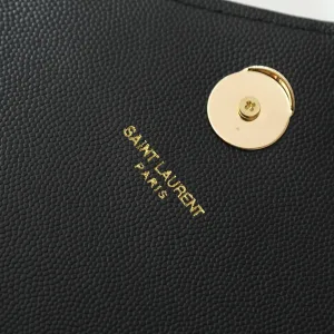 Saint Laurent LouLou Shoulder Bag Medium Black Gold Hardware Exact Size Unknown 093