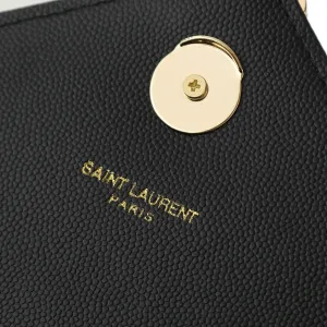 Saint Laurent LouLou Shoulder Bag Medium Black Gold Hardware Exact Size Unknown 095