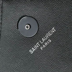 Saint Laurent LouLou Shoulder Bag Medium Black Silver Hardware Exact Size Unknown 092