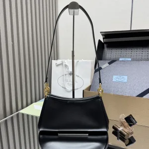 Prada Mini Hobo Small White Gold Hardware