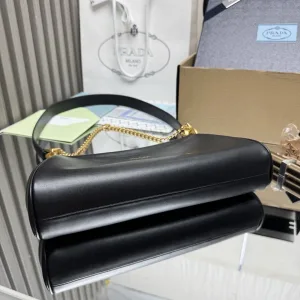 Prada Mini Hobo Small White Gold Hardware