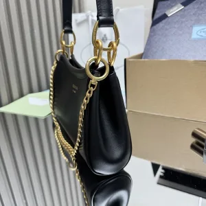 Prada Mini Hobo Small White Gold Hardware