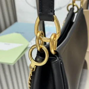 Prada Mini Hobo Small White Gold Hardware