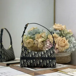 Dior 30 Montaigne Avenue Small 20cm Blue Oblique