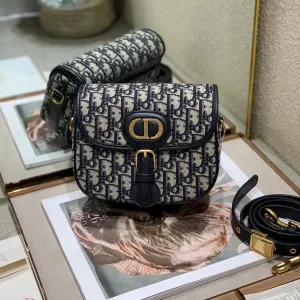 Dior Bobby Small 18cm Blue Oblique