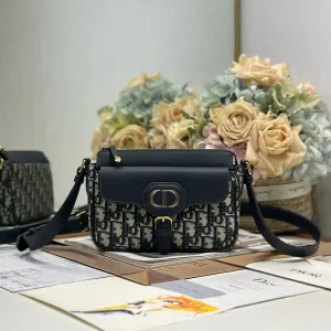 Dior Bobby Small 18cm Blue Oblique-2