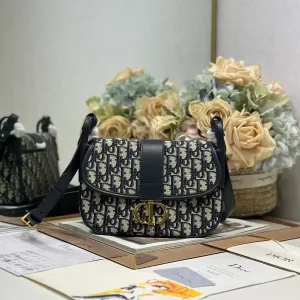 Dior Bobby Small 18cm Blue Oblique-3