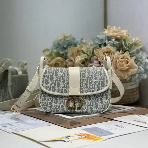 Dior Bobby Small 18cm Grey White Oblique-2