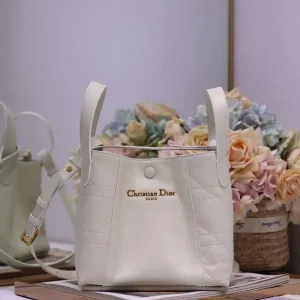 Dior Book Tote Bucket Bag Small 22cm Pink White