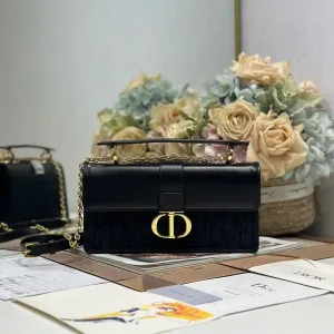 Dior Caro Chain Bag Medium 25cm Black-2
