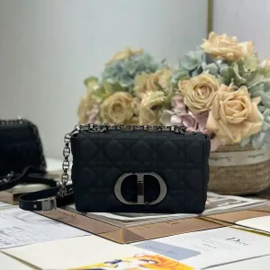 Dior Caro Chain Bag Small 20cm Black Cannage