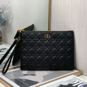 Dior Caro Clutch Medium 27cm Black Cannage