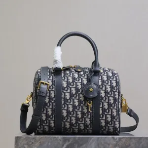 Dior Lady D-Lite Medium 24cm Blue Oblique