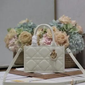Dior Lady D-Lite Small 20cm White Cannage