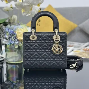Dior Lady Dior Mini 17cm Black Cannage