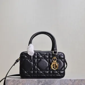 Dior Lady Dior Mini 17cm Black Cannage-2