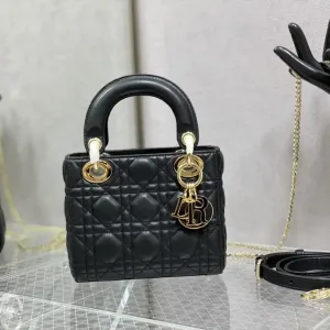Dior Lady Dior Mini 17cm Black Cannage-6