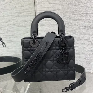 Dior Lady Dior Small 20cm Black Cannage-4