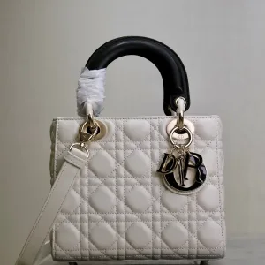 Dior Lady Dior Small 20cm White Cannage