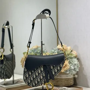 Dior Saddle Small 20cm Blue Oblique
