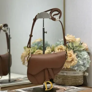 Dior Saddle Small 20cm Brown-2