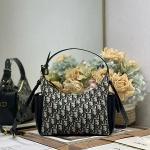 Dior Toujours Bucket Bag Medium 28cm Blue Oblique