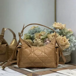 Dior Toujours Bucket Bag Medium 28cm Brown Cannage
