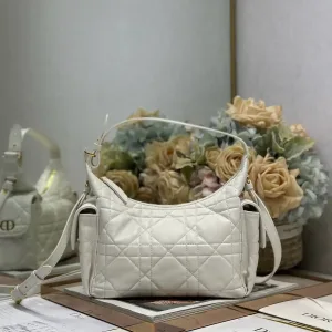 Dior Toujours Bucket Bag Medium 28cm Ivory Cannage