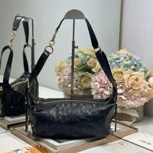 Dior Toujours Hobo Medium 28cm Black Cannage-3