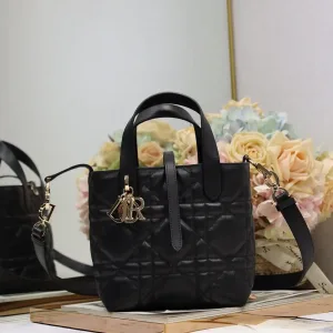 Dior Toujours Small 23cm Black Cannage-3