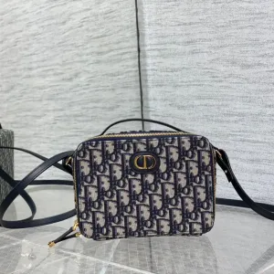 DiorTravel Camera Bag Small 20cm Blue Oblique-3