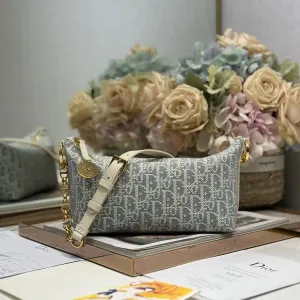 DiorTravel Camera Bag Small 20cm Grey White Oblique-2