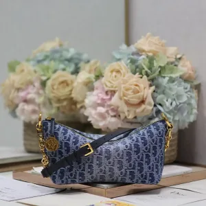 DiorTravel Mini Shoulder Bag Small 19cm Blue Oblique