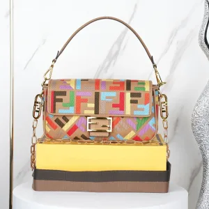 Fendi Top Handle Bag Medium Beige Gold Hardware 27cm 02