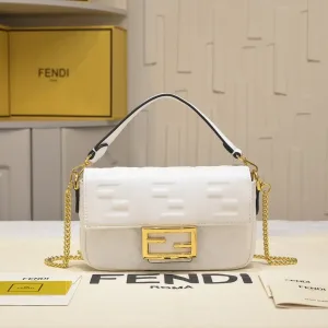 Fendi Top Handle Bag Medium Beige Gold Hardware 27cm 08