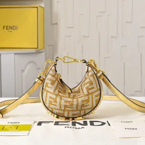 Fendi Top Handle Bag Medium Beige Gold Hardware 27cm 22