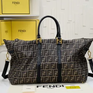 Fendi Top Handle Bag Medium Black Gold Hardware 27cm 14