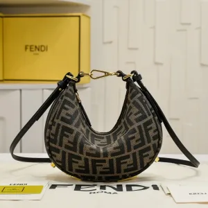 Fendi Top Handle Bag Medium Black Gold Hardware 27cm 25