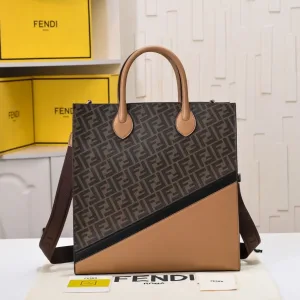 Fendi Top Handle Bag Medium Black Gold Hardware 27cm 36