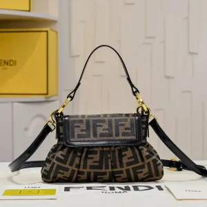 Fendi Top Handle Bag Medium Black Gold Hardware 27cm 39