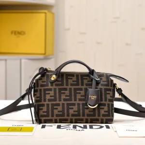 Fendi Top Handle Bag Medium Black Silver Hardware 27cm 13