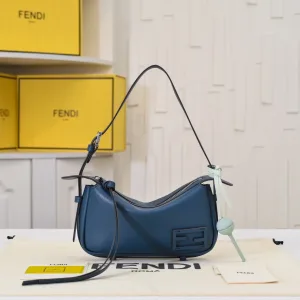 Fendi Top Handle Bag Medium Green Gold Hardware 27cm 03