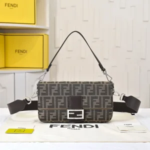 Fendi Top Handle Bag Medium Green Silver Hardware 27cm