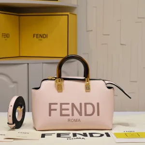 Fendi Top Handle Bag Medium Grey Gold Hardware 27cm 02