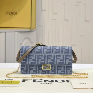 Fendi Top Handle Bag Medium Grey Silver Hardware 27cm 22