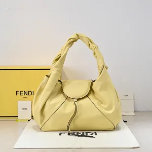 Fendi Top Handle Bag Medium Ivory Gold Hardware 27cm