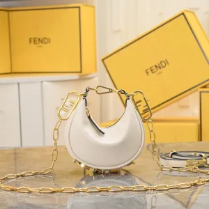 Fendi Top Handle Bag Medium Ivory Gold Hardware 27cm 02